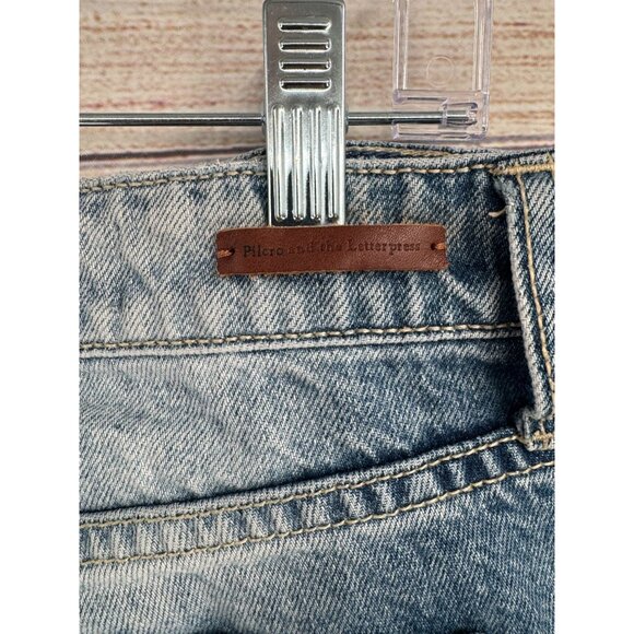 Pilcro Anthropologie Hyphen Mid Rise Boyfriend Jeans Women's 27 Blue Medium Wash - Picture 6 of 12